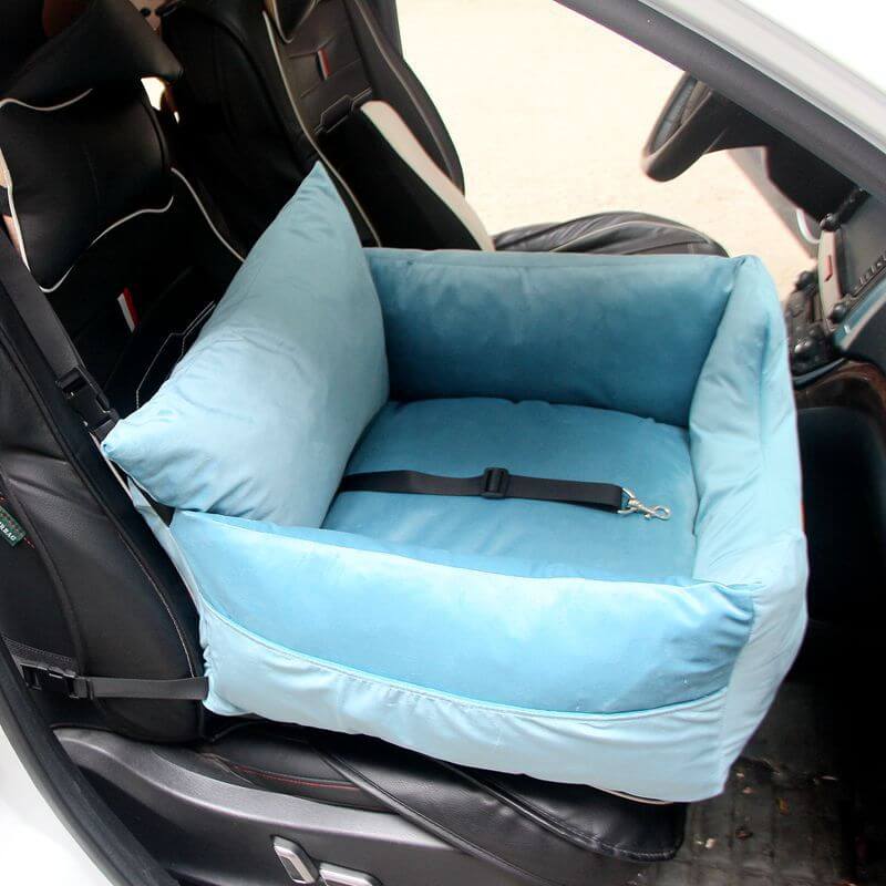 Cama de assento de carro grande para cachorro de segurança removível e lavável em tecido de veludo