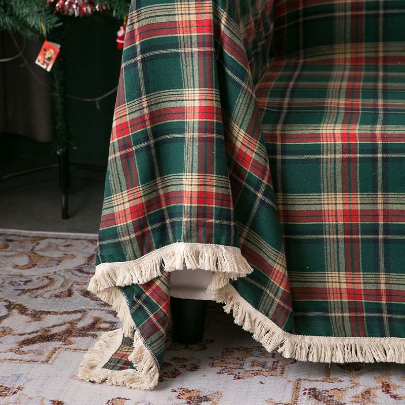 Christmas plaid blanket hot sale