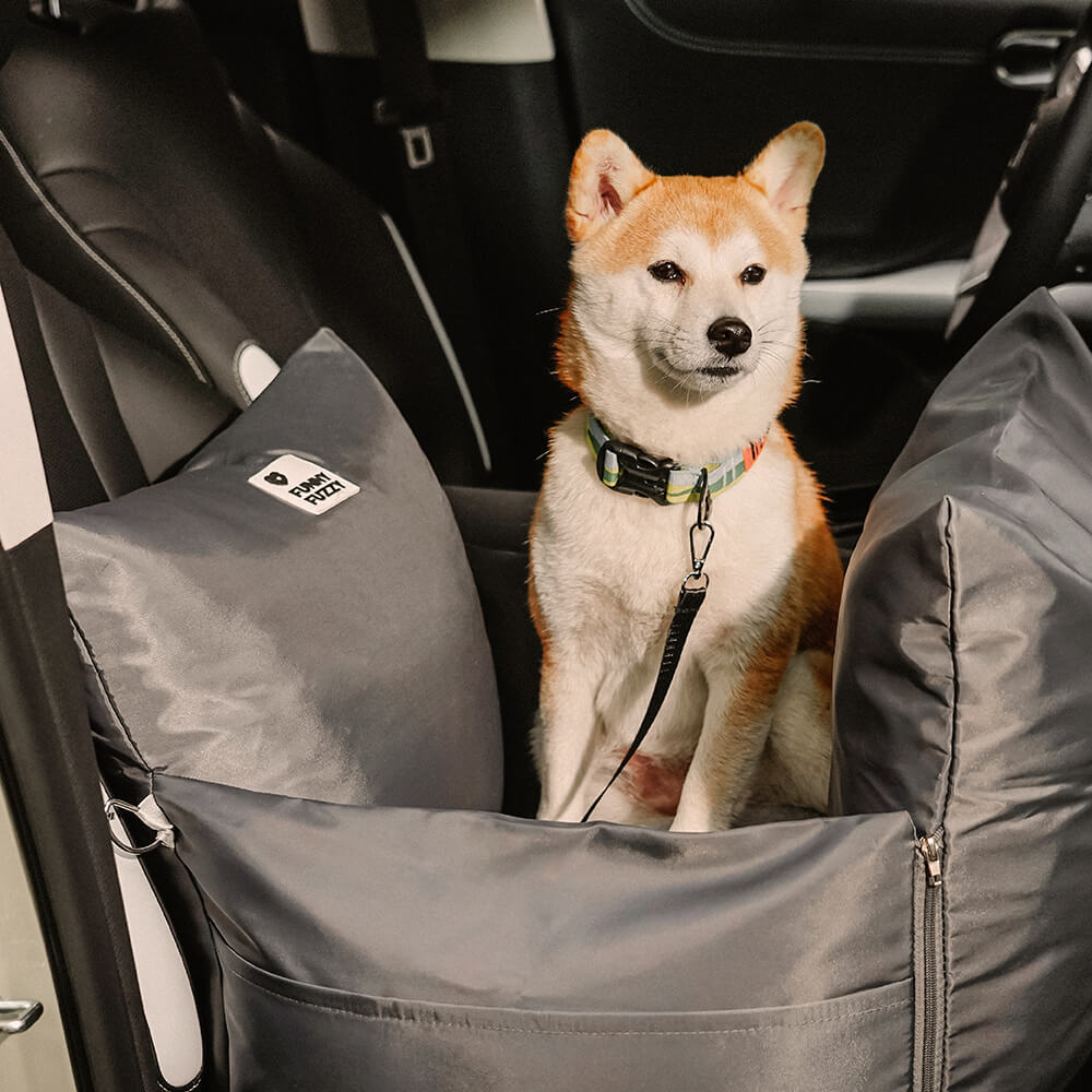 Lit de siège d'auto pour chien en cuir complet - Fort