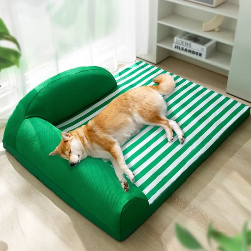 Waterproof Striped Lounger Bed Large Cooling Dog Bed