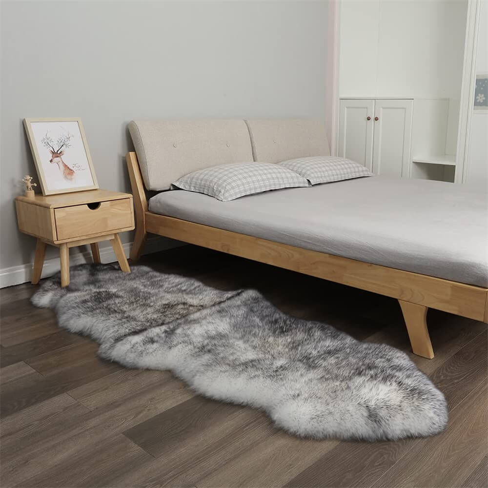 Long Plush Soft Irregular Cashmere Carpet – Cozy Comfort for Your Home