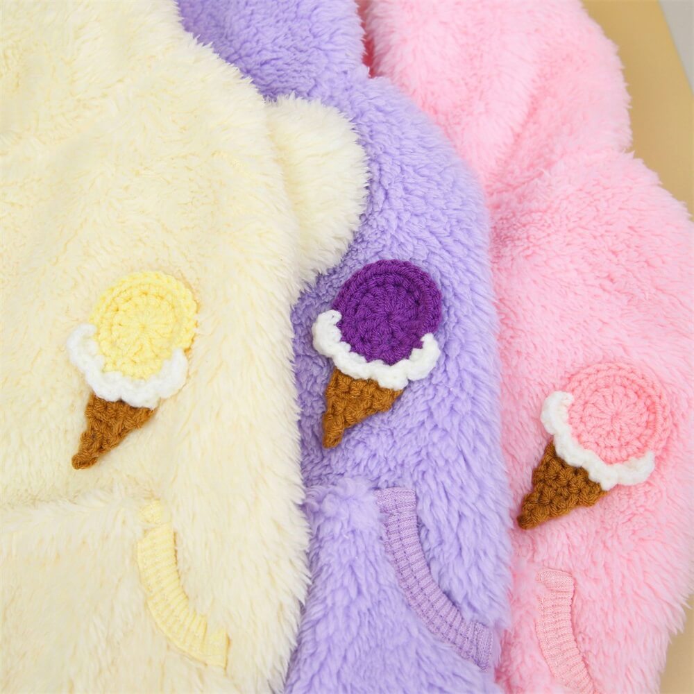 Adorable and Cozy Ice Cream Dog Hoodie – Perfect for Winter Cuddles