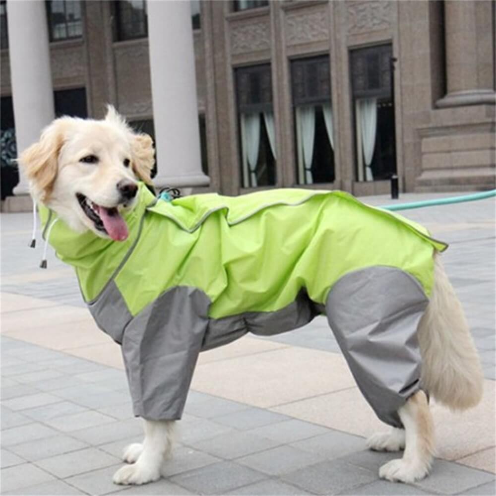 Large dog raincoat with hood best sale