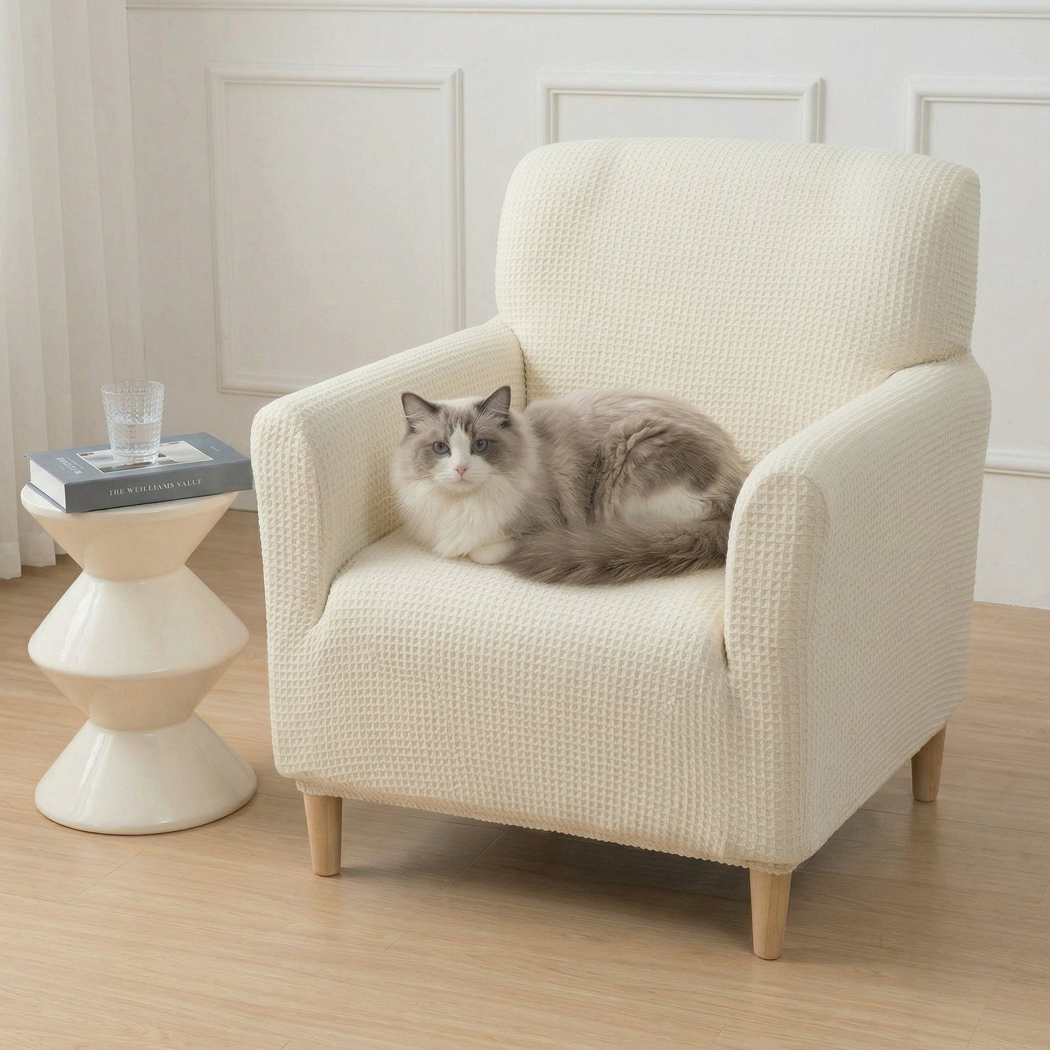 High-Elastic Water-resistant and Anti-Scratch Full Wrap Sofa Protection Armchair Cover