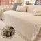 Puzzle Textured Chenille Scratch-Resistant Sofa Large Blanket Couch Cover