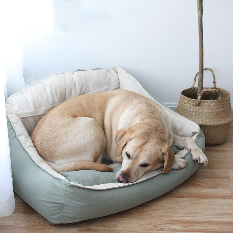 Semsket Skinn Weiches großes Hundebett, tiefes Schlaf-Haustierbett