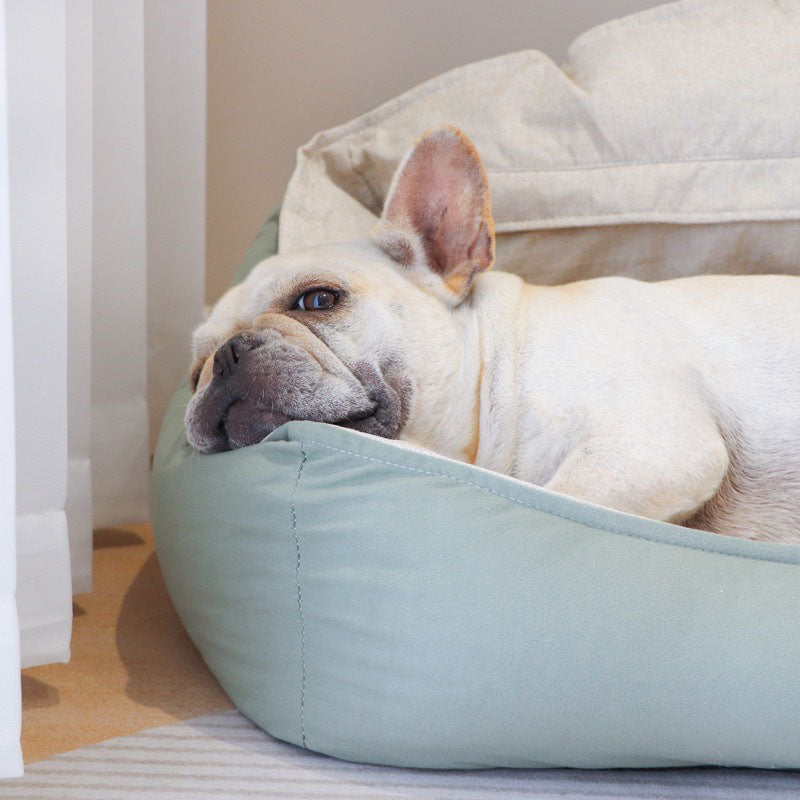 Semsket skinn Soft Large Dog Bed Deep Sleep Pet Bed
