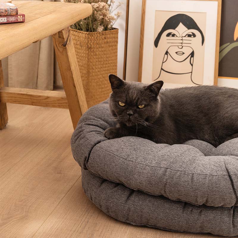 Coussin de siège de lit de chat en coton Tatami