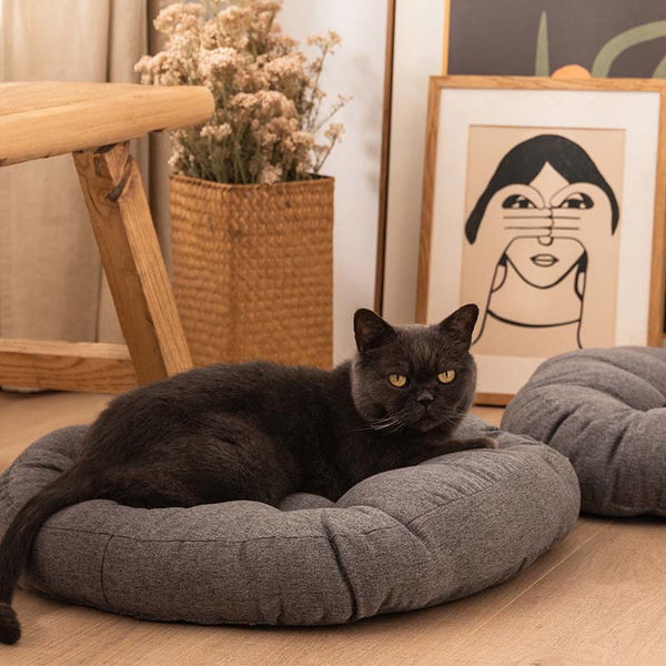 Straw Durable Handmade Cradle Pet Wicker Cat Bed-FunnyFuzzy