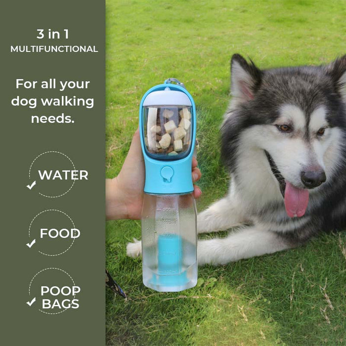 3 in 1 Multifunctional Portable Dog Walking Water BottleFunnyFuzzy