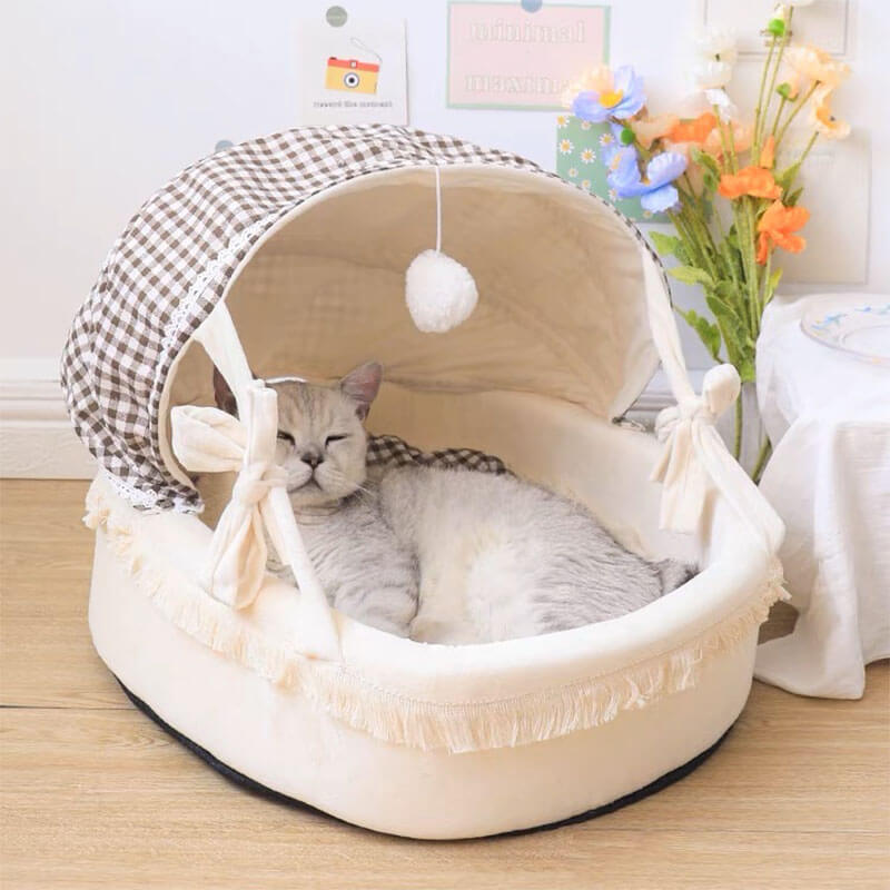 Enclosed hot sale cat bed