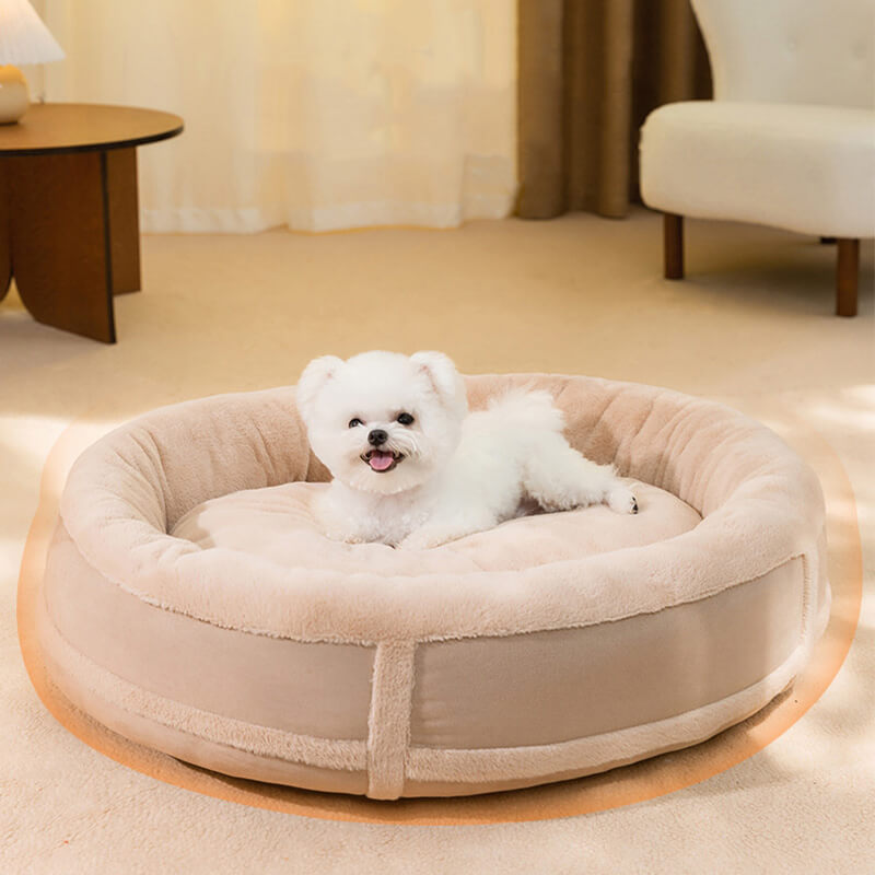 IFOYO Puppy Dog Bed, Plush Bedding for Anxious Dogs, Puppy Calming