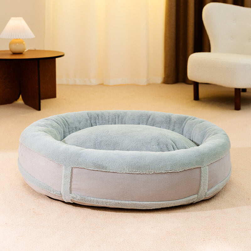 Anti-Anxiety Oval Warm Plush Dog Bed