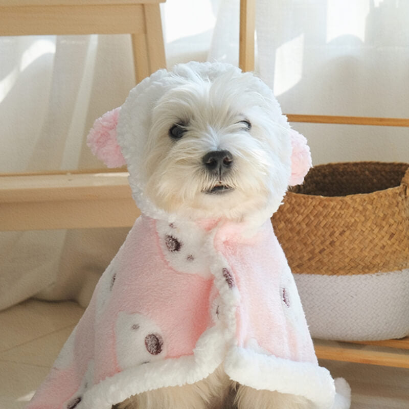 Bär Lamm Fleece Hund Umhang Warme Kleidung