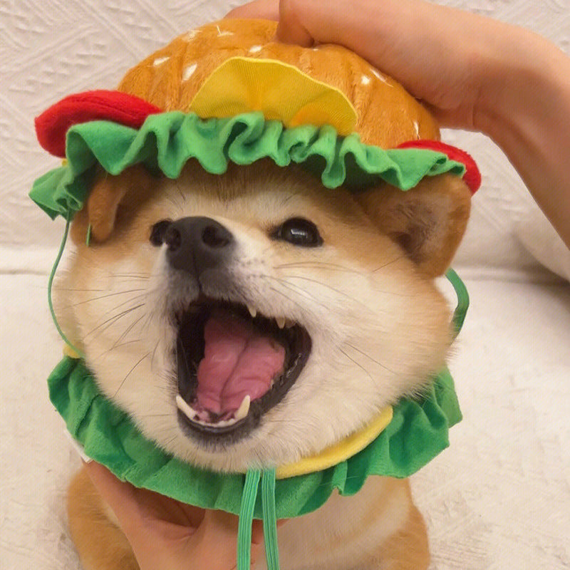 Burger-Kopfbedeckung, Haustiermütze, lustige Kopfbedeckung für Hund und  Katze – FunnyFuzzy