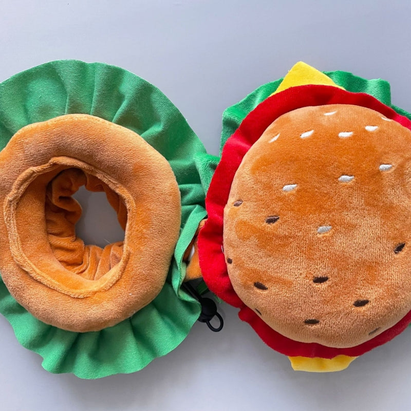 Capa de cabeça de hambúrguer para animais de estimação Chapéu engraçado capa de cabeça para cachorro e gato