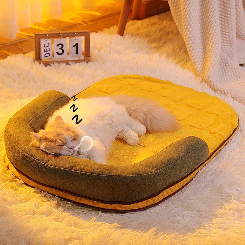 Beruhigendes, erhöhtes Kissenbett für Hunde und Katzen