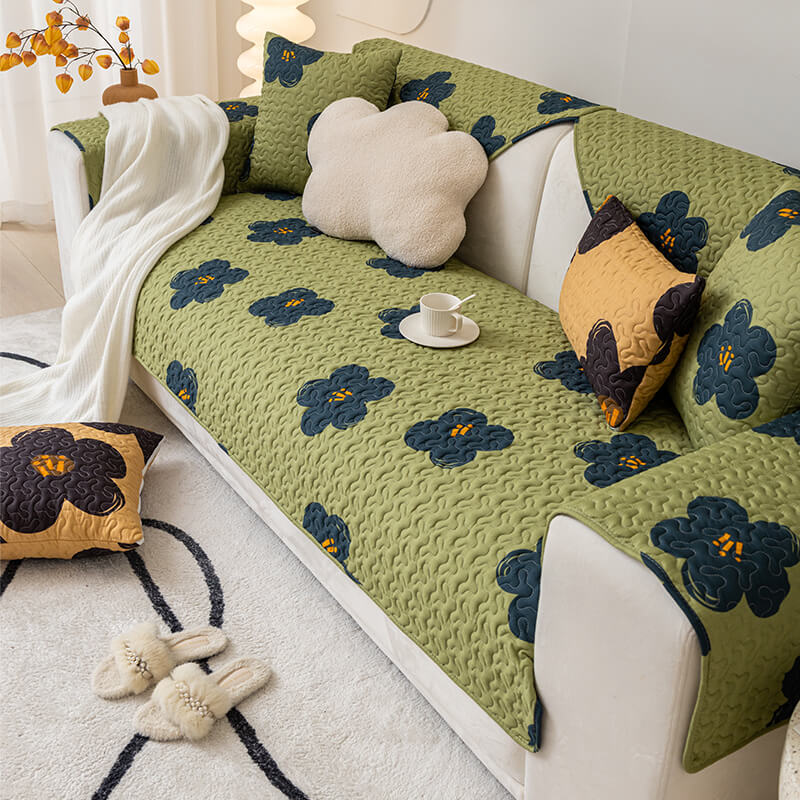 Rutschfester Couchbezug aus Karamell-Macchiato-Baumwolle