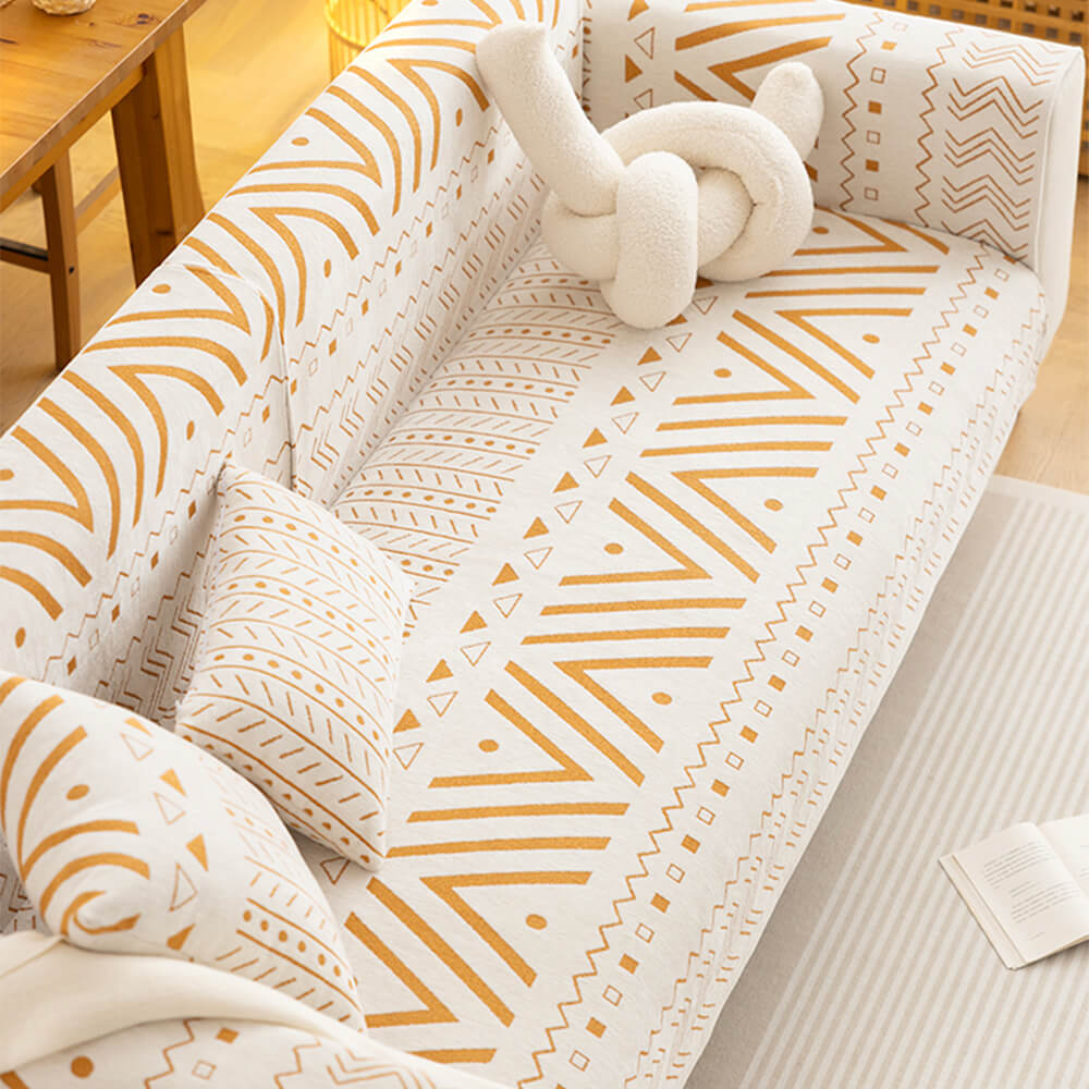 Capa de sofá secional decorativa em tecido chenille respirável e resistente ao desgaste