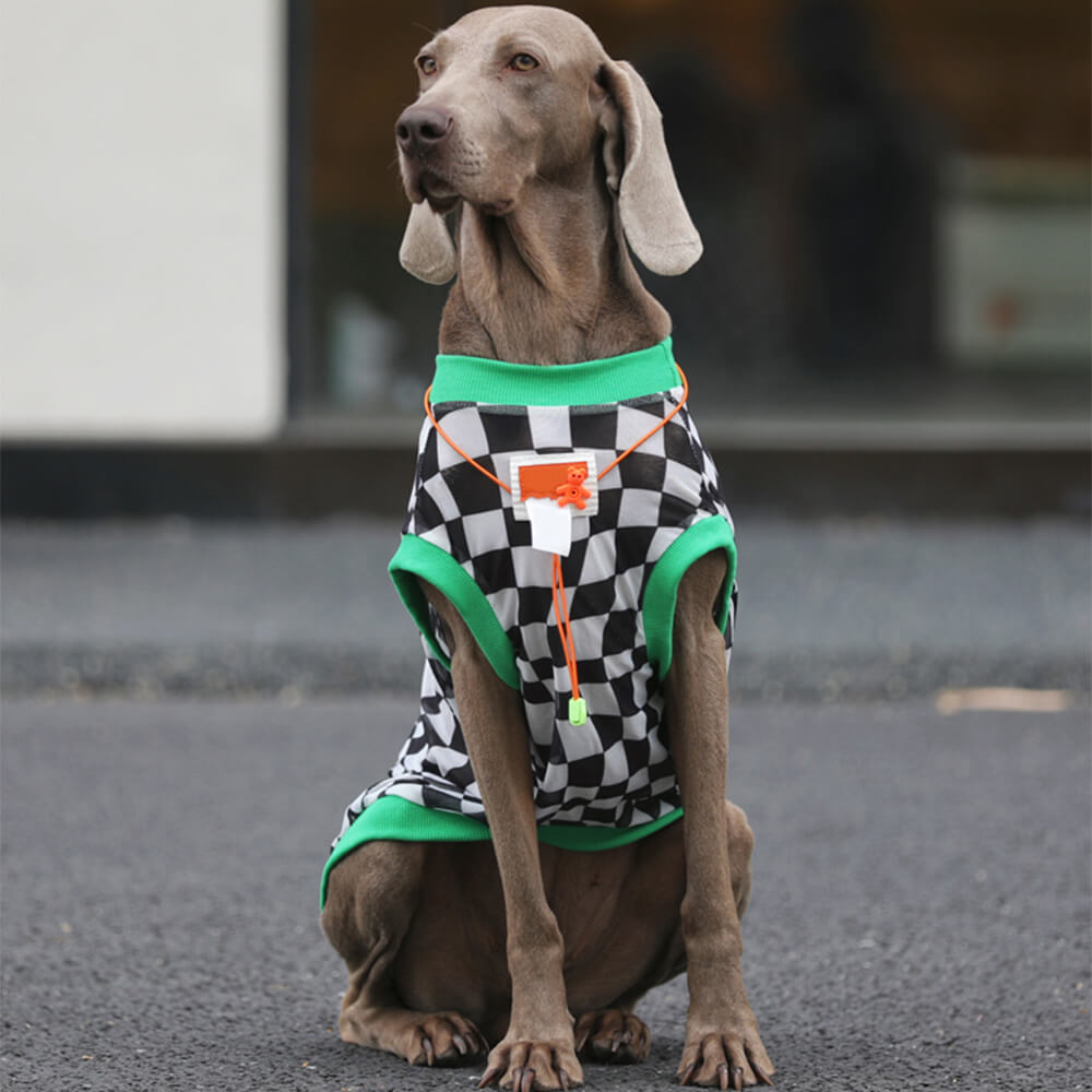 Chic Style Checkerboard Breathable Mesh Dog Vest
