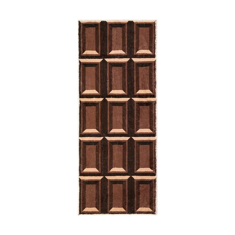 Chocolate Creative Three-dimensional Fluffy Pet Mat