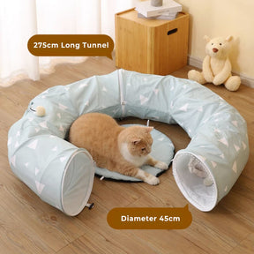 Cool Breathable Foldable Cat Tunnel Bed