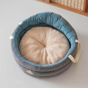 Corduroy Soft Pet Carrier Bag Cat Basket Bed