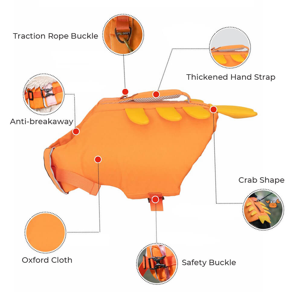 Crab Float Coat Dog Life Vest