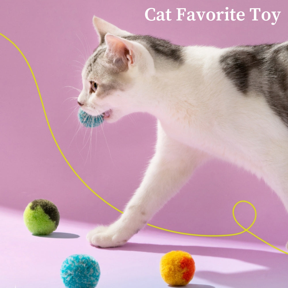 Brinquedo de gato lançador de bolas de pelúcia Creative City Hunter