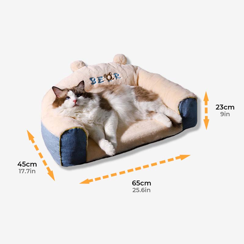 Cute Bear Shape Sofa Cat Bed