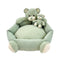 Lit pour animaux de compagnie mignon ours en peluche avec lit pour chien et chat jouet ours