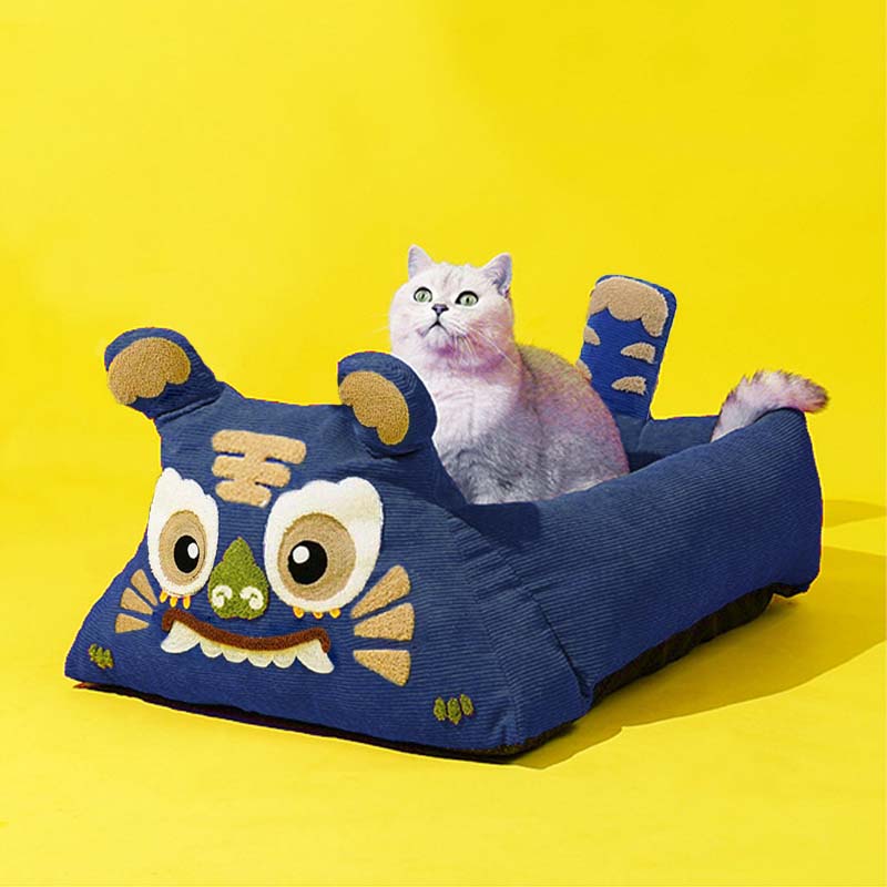 Delicate Embroidered Pet Bed - Tiger