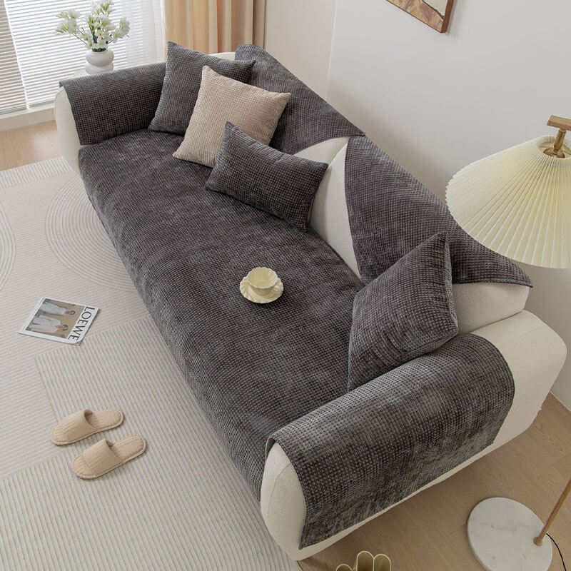 Housse de protection pour meubles en tissu Chenille gaufré délicat, housse de canapé
