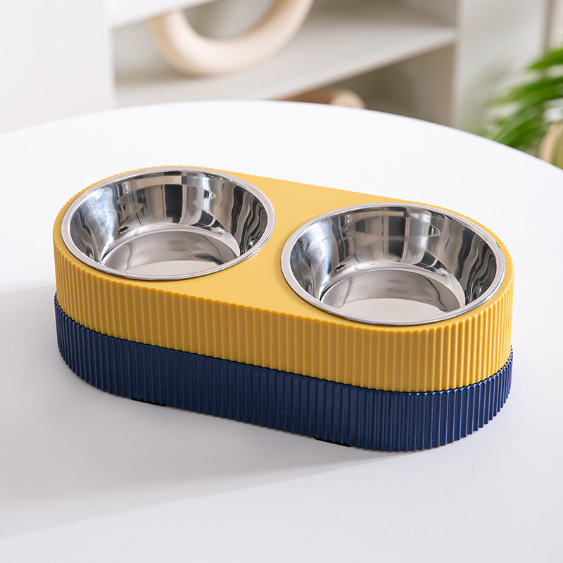 Double Wall Stainless Steel Pet Bowl Slow Food Dog Bowl