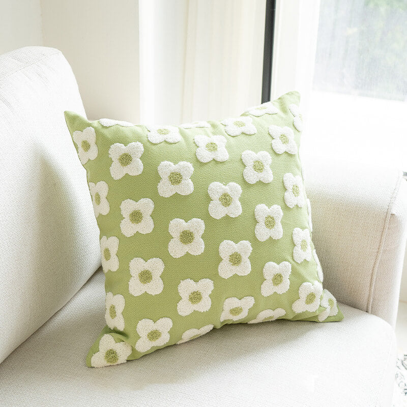 Embroidered Daisy Pillow Sofa Pillow