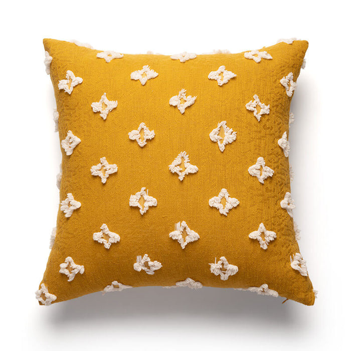 Embroidered Daisy Pillow Sofa Pillow FunnyFuzzy