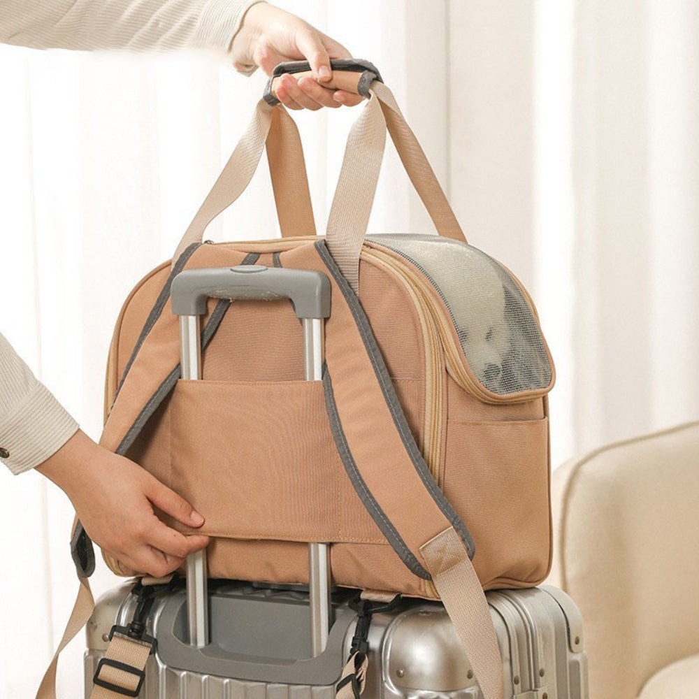 Portable Expandable Foldable Breathable Designer Pet Carrier Bag