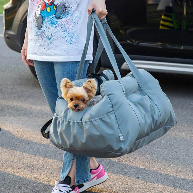 Moda impermeável designer pet transportadora saco segurança cão assento de carro cama
