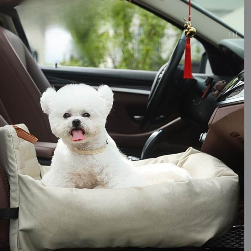 Faux Leather Waterproof Driving Safety Dog Car Seat Bed