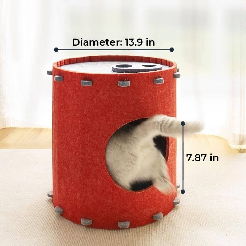 Felt Fabric Cat Hole Assembly Semi-enclosed Cat Cave