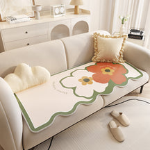 Flower Ice Silk Non-Slip Sofa Cover Anti-Scratch Couch Cover Pet Mat