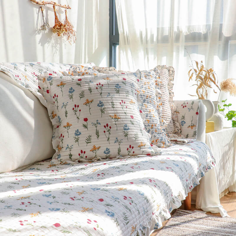 Frenchy Ditsy Floral Sofabezug, kratzfester, schützender Couchbezug