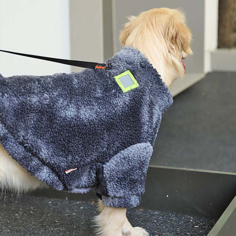 Furry Tie-dye Dog Jacket Coats