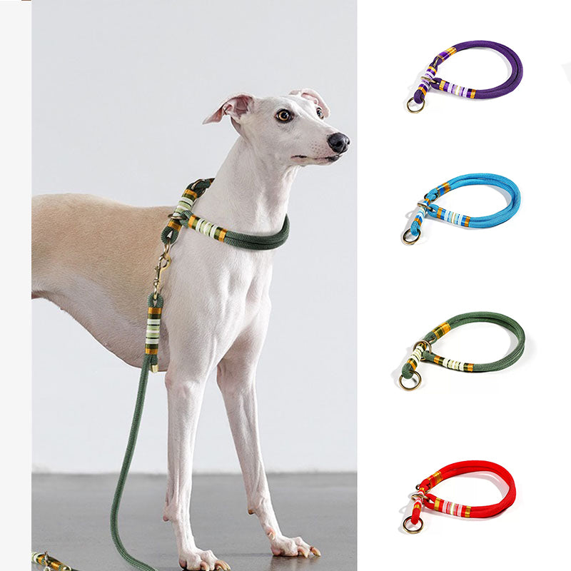 Hand-knitted Braided Rope No Pull Cool Dog Accessories Training Collar