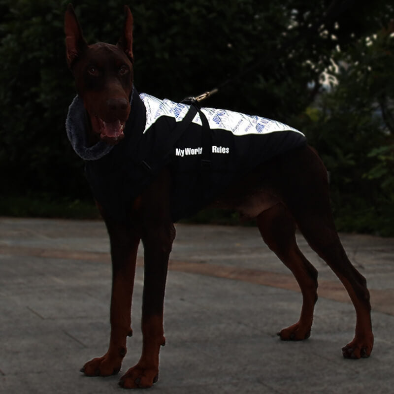 Warmer, cooler Hundezubehör-Jacke mit hohem Kragen, verdickter, cooler Hundezubehör-Baumwollmantel
