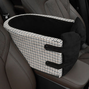 Houndstooth Lookout Console Bow Tie Pet Car Seat