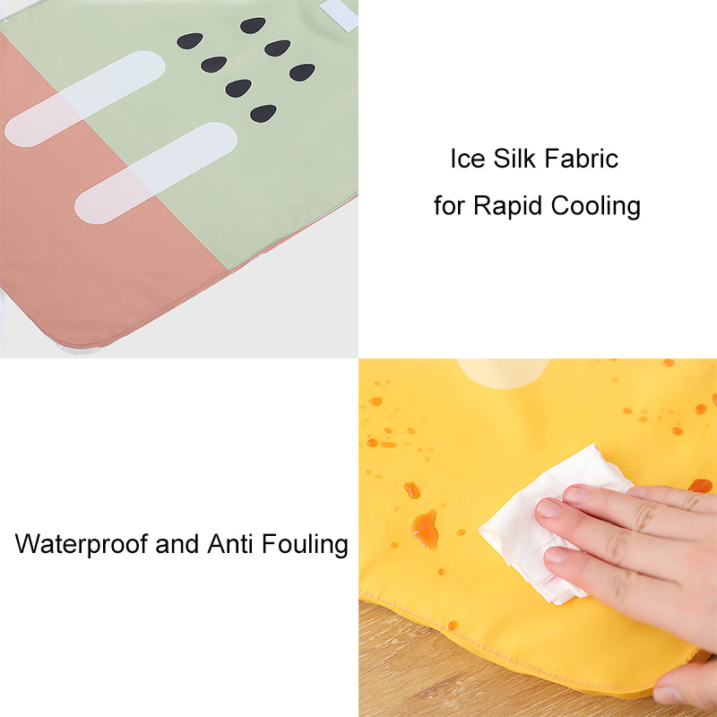 Kühlende Haustiermatte in Eiscremeform aus Eisseide