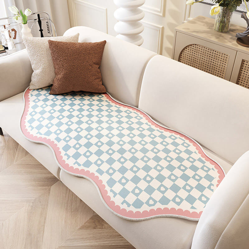 Irregular Shape Chequerboard Ice Cooling Couch Cover