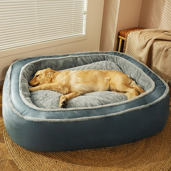 Lit Pour Chien Très Grande Taille 140x50 Cm | Anti-anxiété, Lavable, Rembourrage épais 6-8 Cm
