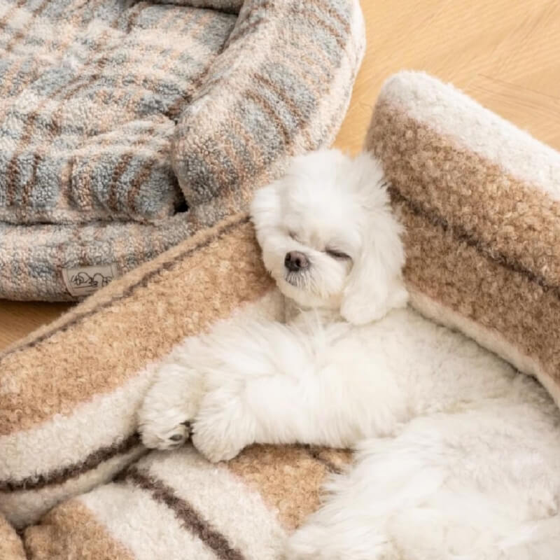 Canapé-lit confortable en peluche pour chien et chat Lazy Holiday